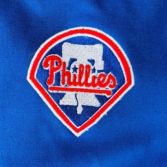 Philadelphia Phillies Baseball V-Neck Pullover Tee Blue / Red / White Men's Larg - Picture 6 of 6